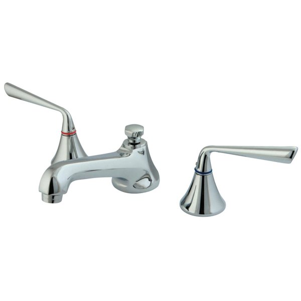 Kingston Brass KS4471ZL 8" Widespread Bathroom Faucet, Polished Chrome KS4471ZL